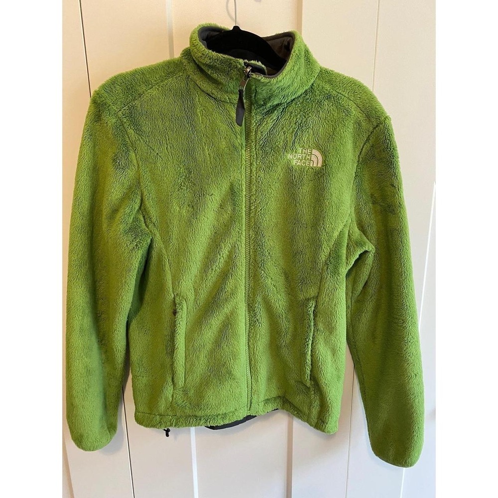 The North Face Women Small Soft Comfy Fleece Full Zip Green Y2K